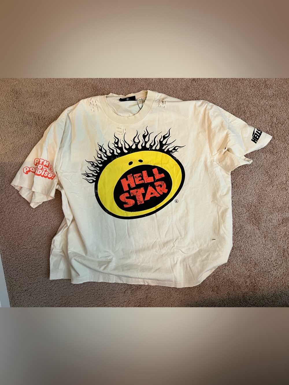 RARE!!! 2x/3x Hellstar records Nickelodeon graphic distressed tee